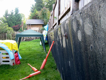 Retaining wall failure